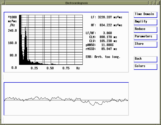 Heart Rate Variability screen